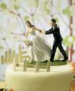 A Race To The Altar Couple Wedding Cake Topper